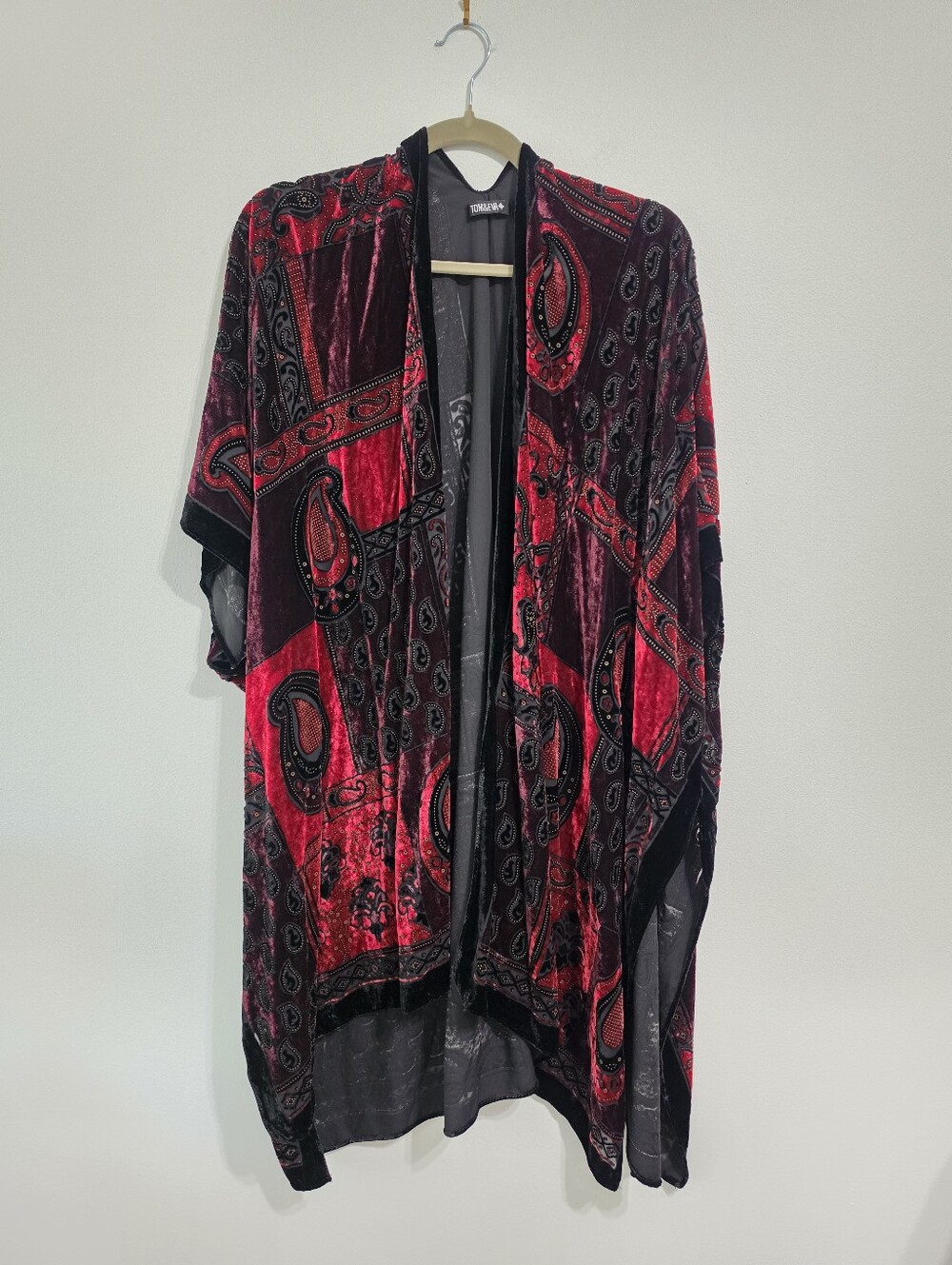 137. Vintage Mixed Media Open Cardigan